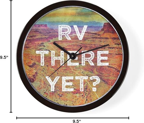 CafePress RV هناك ساعة حائط مقاس 10 بوصات لغرفة المعيشة أو المطبخ أو المكتب in Saudi Arabia