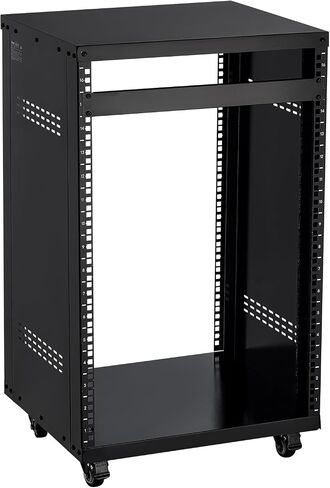 VEVOR 12U AV Rack Stand with Caster Wheels, Component Rack Cabinet Recording Studio Racks, Removable Side Panels, 500lbs Capacity Network Server Case, Special Vents for 19'' Audio Video Rack Mounting in Saudi Arabia
