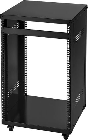 VEVOR 12U AV Rack Stand with Caster Wheels, Component Rack Cabinet Recording Studio Racks, Removable Side Panels, 500lbs Capacity Network Server Case, Special Vents for 19'' Audio Video Rack Mounting in Saudi Arabia