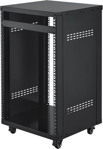 VEVOR 12U AV Rack Stand with Caster Wheels, Component Rack Cabinet Recording Studio Racks, Removable Side Panels, 500lbs Capacity Network Server Case, Special Vents for 19'' Audio Video Rack Mounting in Saudi Arabia
