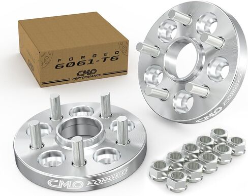 Customadeonly 5x108 Wheel Spacers 1" (25mm) Forged Black Hubcentric (2pcs, 65.1mm Bore, M14x1.5 Studs) Compatible with Volvo, Citroen, 5x4.25 in Saudi Arabia
