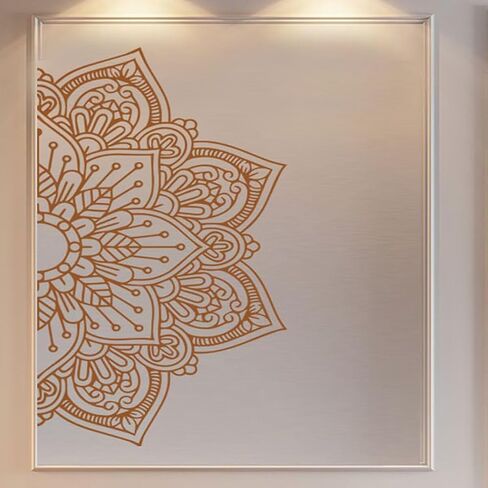 4 Sheets Half Mandala Wall Decals Boho Mandala DIY Decor Wall Stickers Vinyl Wall Decor for Bedroom Living Room Playroom Nursery Home Decoration in Saudi Arabia