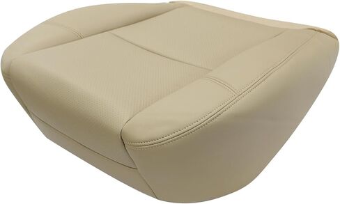 SecosAutoparts Driver or Passenger Side Bottom Replacement Leather Perforated Seat Cover Tan fit for Cadillac Escalade 2007-2014 fit for Chevy Suburban Tahoe Silverado Avalanche Yukon Sierra 2007-2014 in Saudi Arabia