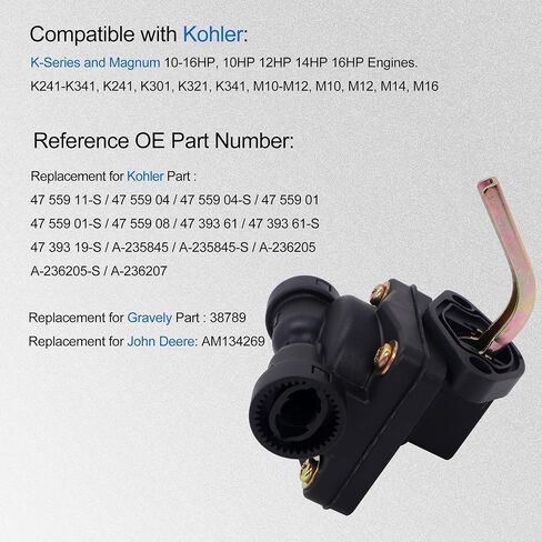 47 559 11-S Fuel Pump Compatible with Kohler K241, K301, K321, K341 Engines Magnum Series M10 M12 M14 M16-10 12 14 16 HP Lawnmowers Parts Accessories AM134269 38789 in Saudi Arabia