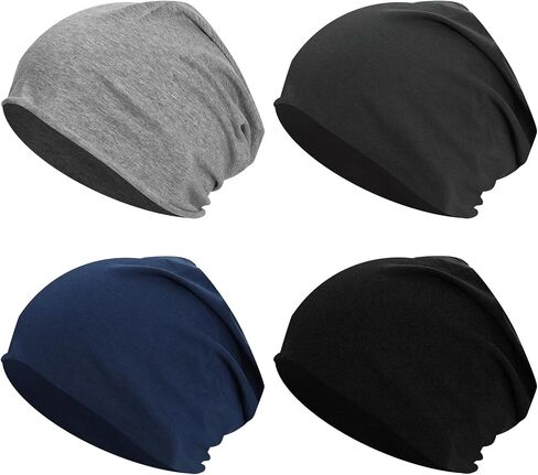 Slouchy Beanie Lightweight Running Beanie Cotton Skull Cap Hip-Hop Soft Hats for Men Women in Saudi Arabia