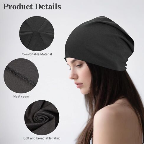 Slouchy Beanie Lightweight Running Beanie Cotton Skull Cap Hip-Hop Soft Hats for Men Women in Saudi Arabia