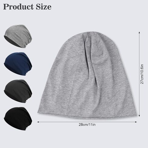 Slouchy Beanie Lightweight Running Beanie Cotton Skull Cap Hip-Hop Soft Hats for Men Women in Saudi Arabia