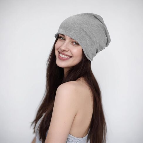 Slouchy Beanie Lightweight Running Beanie Cotton Skull Cap Hip-Hop Soft Hats for Men Women in Saudi Arabia
