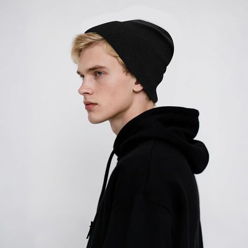 Slouchy Beanie Lightweight Running Beanie Cotton Skull Cap Hip-Hop Soft Hats for Men Women in Saudi Arabia