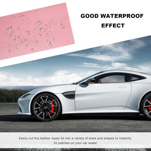 2 PCS Leather Repair Patch Tape, 4 x 8 Inch PU Vinyl Repair Patches for Car Upholstery Seat, Waterproof Self Adhesive Leather Tape Repair Kit for Furniture Couches Chairs (Gray) in Kuwait