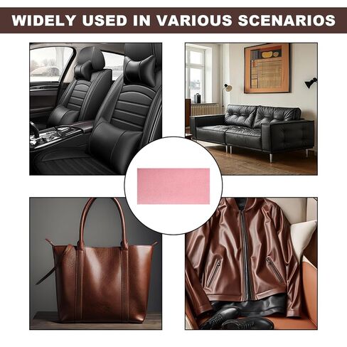 2 PCS Leather Repair Patch Tape, 4 x 8 Inch PU Vinyl Repair Patches for Car Upholstery Seat, Waterproof Self Adhesive Leather Tape Repair Kit for Furniture Couches Chairs (Gray) in Kuwait