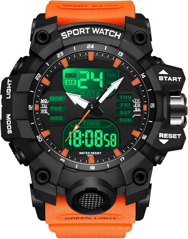findtime Mens Digital Watches for Men Sport Tactical Watch Outdoor Military Large Face 5ATM Waterproof Watch Stopwatch Countdown Alarm LED Backlight Shockproof Watches for Men in Saudi Arabia
