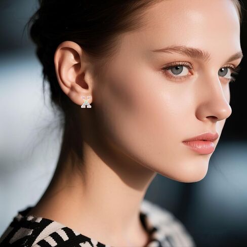 أقراط ذهبية أولية، أقراط ملونة من حجر الراين، أقراط مجوهرات لطيفة بحروف أبجدية من الألف إلى الياء، فكرة هدية للأقراط in Kuwait