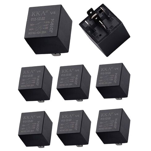 8 PCS 40A Automotive Relays, 12V Waterproof 5 Pin Relay Switch, Compatible with Car Boat Outboard Motor Trim System Components (Black) in Kuwait