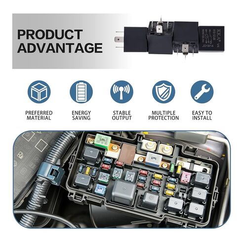 8 PCS 40A Automotive Relays, 12V Waterproof 5 Pin Relay Switch, Compatible with Car Boat Outboard Motor Trim System Components (Black) in Kuwait