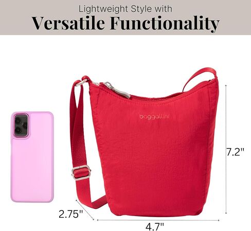 Baggallini Swift Mini Crossbody Bag for Women - 4.5x7 Small Travel Purse with Crossbody Strap and RFID in Saudi Arabia