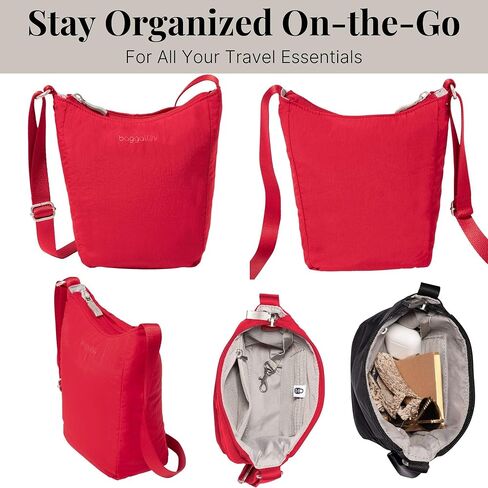 Baggallini Swift Mini Crossbody Bag for Women - 4.5x7 Small Travel Purse with Crossbody Strap and RFID in Saudi Arabia