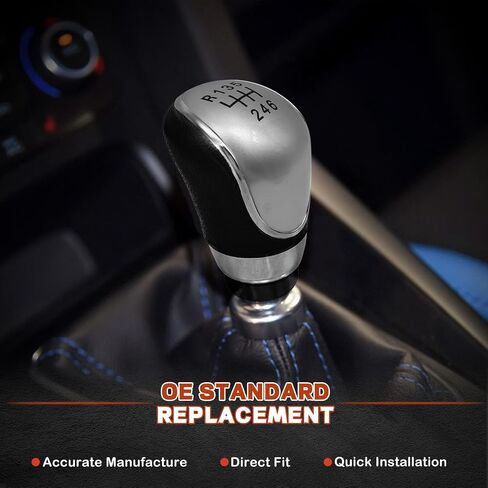 6 Speed Manual Transmission Gear Shift Knob Cover Compatible with Ford Escape Kuga Focus Fiesta mk7 2008-2013 Shifter Lever Knob Replacement Parts Black in Kuwait