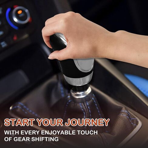 6 Speed Manual Transmission Gear Shift Knob Cover Compatible with Ford Escape Kuga Focus Fiesta mk7 2008-2013 Shifter Lever Knob Replacement Parts Black in Kuwait