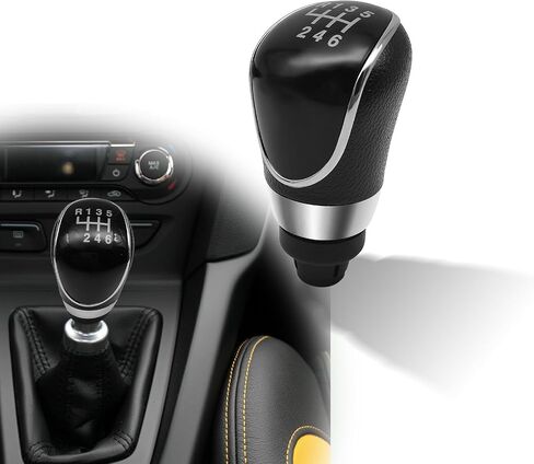 6 Speed Manual Transmission Gear Shift Knob Cover Compatible with Ford Escape Kuga Focus Fiesta mk7 2008-2013 Shifter Lever Knob Replacement Parts Black in Kuwait