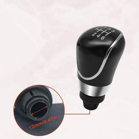 6 Speed Manual Transmission Gear Shift Knob Cover Compatible with Ford Escape Kuga Focus Fiesta mk7 2008-2013 Shifter Lever Knob Replacement Parts Black in Kuwait