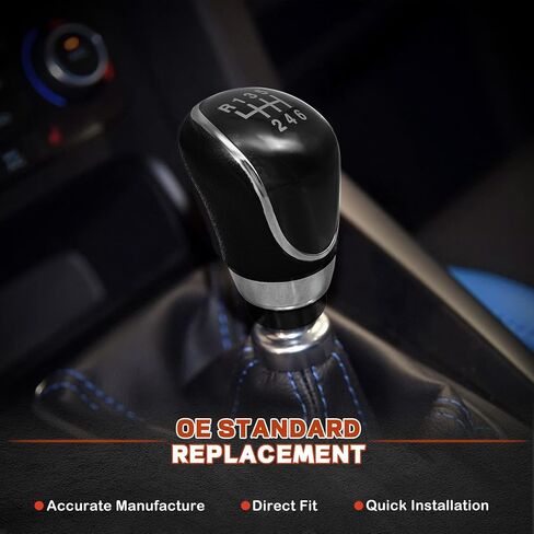 6 Speed Manual Transmission Gear Shift Knob Cover Compatible with Ford Escape Kuga Focus Fiesta mk7 2008-2013 Shifter Lever Knob Replacement Parts Black in Kuwait