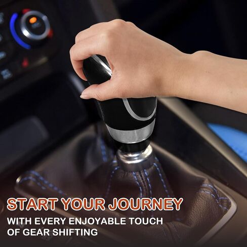 6 Speed Manual Transmission Gear Shift Knob Cover Compatible with Ford Escape Kuga Focus Fiesta mk7 2008-2013 Shifter Lever Knob Replacement Parts Black in Kuwait