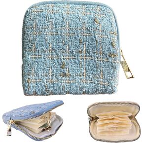 حقيبة مجوهرات صغيرة للسفر، حقيبة تنظيم مخملية ناعمة للأساور والأساور والأقراط الكبيرة وقلادة مطرزة ومضادة للخدش وحامل حقيبة مجوهرات محمول للسفر والاستخدام اليومي (أخضر زيتوني) in Kuwait