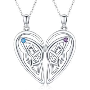 Sterling Silver Couple Wolf Necklace for Women Men Yin Yang Wolf Matching Necklace for 2 Wolf Jewelry Birthday Gifts in Kuwait