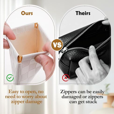 قطعتان من حقيبة مكياج صغيرة للسيدات للمحفظة، حقيبة مكياج صغيرة، منظم المحفظة، محفظة للعملات المعدنية، منظم ملحقات مستحضرات التجميل لأحمر الشفاه، منظم مجموعة السفر، مقاوم للماء ومحمول بسحاب ذاتي الغلق (أسود) in Kuwait