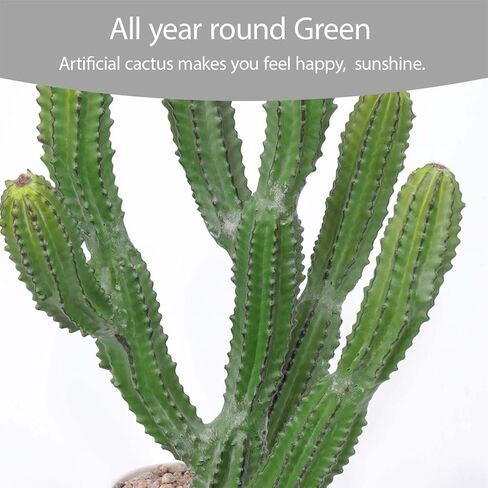 Artificial Cactus 16inch Faux Cacti Fake Succulent Plants for Indoor Outdoor Home Office Garden Decor in Saudi Arabia