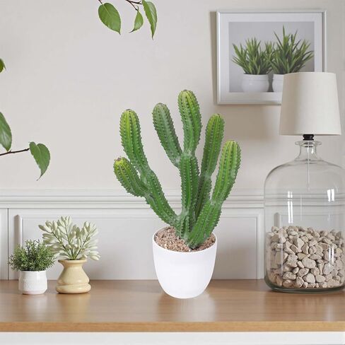 Artificial Cactus 16inch Faux Cacti Fake Succulent Plants for Indoor Outdoor Home Office Garden Decor in Saudi Arabia