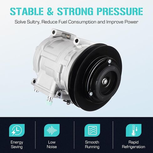 Air Conditioner AC Compressor with A/C Clutch Fit for Geo Prizm 1.6L 1989-1992, Fit for Toyota Corolla 1.6L 1989-1997, Fit for Toyota Corolla 1.8L 1993-1997, CO 11099C in Saudi Arabia