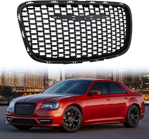 PENSUN Front Grille Grill Assembly Compatible with 2015-2022 Chrysler 300 300C SRT Style Replacement Front Bumper Upper Grille 5SW18DX8AD CH1200393 in Kuwait
