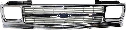 مجموعة الشبكة الأمامية Garage-Pro لسيارة شيفروليه S10 1991-1993، S10 Blazer 1991-1994، غلاف كروم، ملحق فضي مطلي ملحقات شاحنة شيفروليه GM1200147 in Saudi Arabia