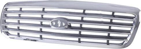 CarPartsDepot Front Upper Chrome Grille Assembly Grill With Gray Insert And Emblem Provision Compatible With Ford Crown Victoria Sedan 1998-2011 F8AZ8200AA FO1200346 in Saudi Arabia