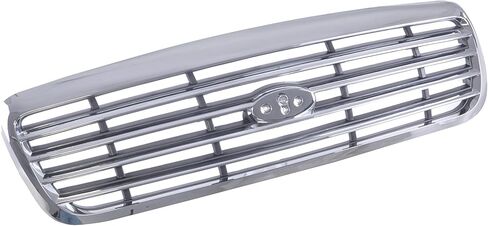 CarPartsDepot Front Upper Chrome Grille Assembly Grill With Gray Insert And Emblem Provision Compatible With Ford Crown Victoria Sedan 1998-2011 F8AZ8200AA FO1200346 in Saudi Arabia