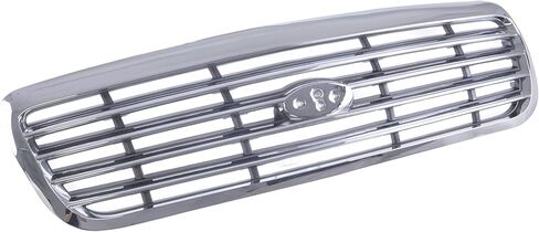 CarPartsDepot Front Upper Chrome Grille Assembly Grill With Gray Insert And Emblem Provision Compatible With Ford Crown Victoria Sedan 1998-2011 F8AZ8200AA FO1200346 in Saudi Arabia