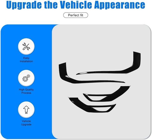Front Grille Fog Light Trim Cover Compatible with Mitsubishi Outlander 2023 2024 Accessories, 4PCS Outlander Front Grille Side Bumper Trim Strip ABS Plastic (Glossy Black) in Saudi Arabia