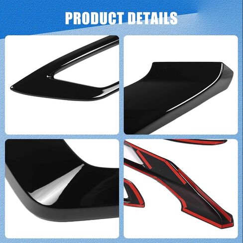 Front Grille Fog Light Trim Cover Compatible with Mitsubishi Outlander 2023 2024 Accessories, 4PCS Outlander Front Grille Side Bumper Trim Strip ABS Plastic (Glossy Black) in Saudi Arabia