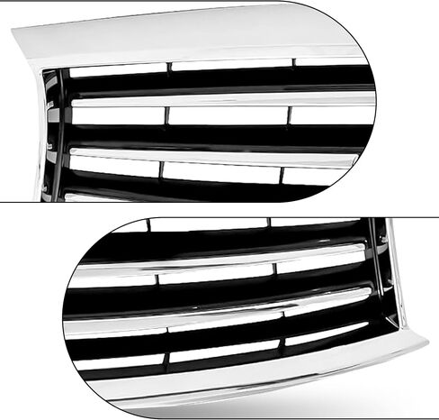 PartsFlow Compatible With 2014-2017 Infiniti QX60 Compatible With 2013 Infiniti JX35 Front Bumper Upper Grill Grille Black And Chrome 623103JA0A in Saudi Arabia