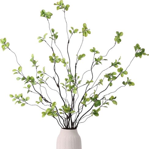 mizii الخريف ديكور 5pcs الخضرة الاصطناعية ينبع 38in واقعية فو اللبخ فروع طويلة الجذعية مع أوراق النباتات وهمية فروع الخريف الديكور لزهرية الجدول المركزية ديكور المنزل الداخلي (الخريف) in Kuwait