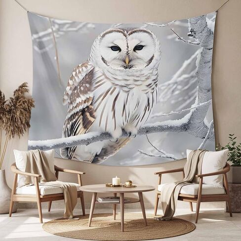 Tapestry Wall Hanging Owl Tapestries Aesthetic Wild Animal Tree Branch Tapestry for Bedroom Living Room College Dorm Art Wall Decor Decorative Backdrop 50x60 Inch in Saudi Arabia