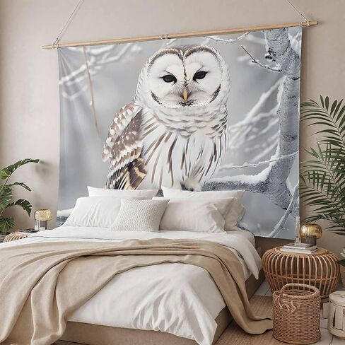 Tapestry Wall Hanging Owl Tapestries Aesthetic Wild Animal Tree Branch Tapestry for Bedroom Living Room College Dorm Art Wall Decor Decorative Backdrop 50x60 Inch in Saudi Arabia