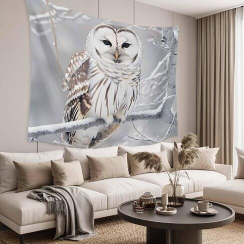 Tapestry Wall Hanging Owl Tapestries Aesthetic Wild Animal Tree Branch Tapestry for Bedroom Living Room College Dorm Art Wall Decor Decorative Backdrop 50x60 Inch in Saudi Arabia