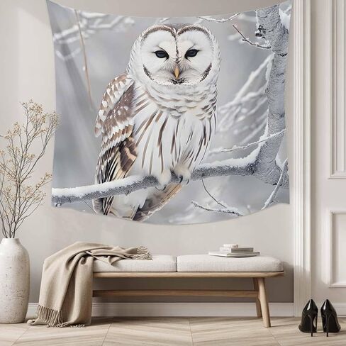 Tapestry Wall Hanging Owl Tapestries Aesthetic Wild Animal Tree Branch Tapestry for Bedroom Living Room College Dorm Art Wall Decor Decorative Backdrop 50x60 Inch in Saudi Arabia