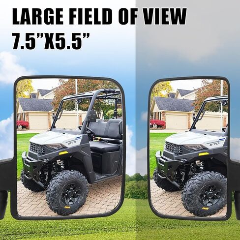 مرايا جانبية لسيارة Polaris Ranger 570/500 /900 2013-2025، باستثناء القضبان الدائرية، تناسب كابينة Pro-Fit وإطار قفص المصنع وLock N Ride in Kuwait