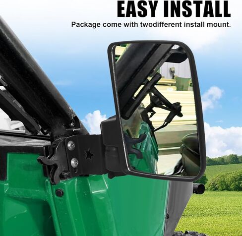 مرايا جانبية لسيارة Polaris Ranger 570/500 /900 2013-2025، باستثناء القضبان الدائرية، تناسب كابينة Pro-Fit وإطار قفص المصنع وLock N Ride in Kuwait