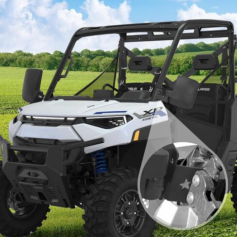 مرايا جانبية لسيارة Polaris Ranger 570/500 /900 2013-2025، باستثناء القضبان الدائرية، تناسب كابينة Pro-Fit وإطار قفص المصنع وLock N Ride in Kuwait