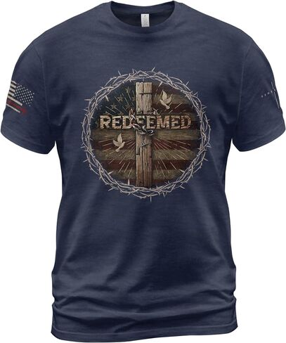 Redeemed Tshirt, Christian Shirts for Men, Cross Shirt, Mens Christian T Shirts, Bible Verse Shirt in Kuwait